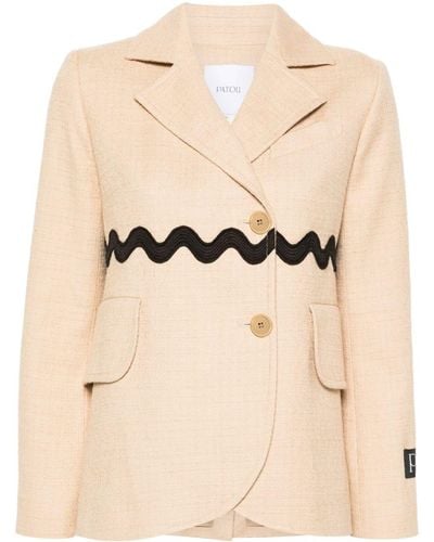 Patou Cotton Tweed Jacket - Natural