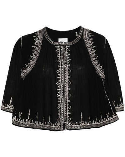 Isabel Marant Embroidered Blouse - Black