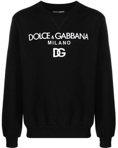 Dolce & Gabbana Felpa nera con logo - Nero