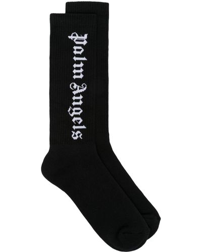 Palm Angels Logo Socks - Black