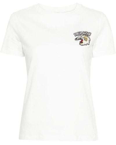 KENZO T-shirt Tiger Varsity - Bianco