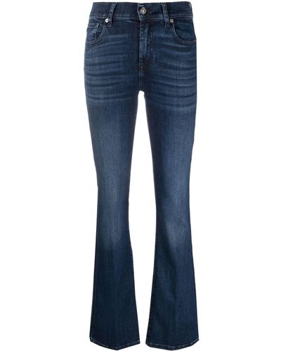 7 For All Mankind High-waisted Flared Jeans - Blue