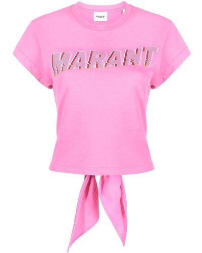 Isabel Marant Zodya Logo-print T-shirt - Pink