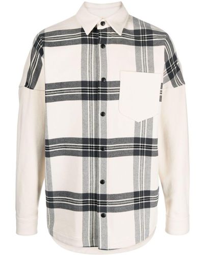 Palm Angels Checked Jacket - Grey