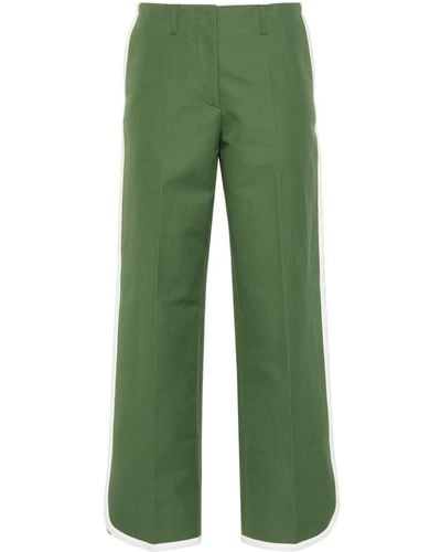Dries Van Noten Cotton Trousers - Green