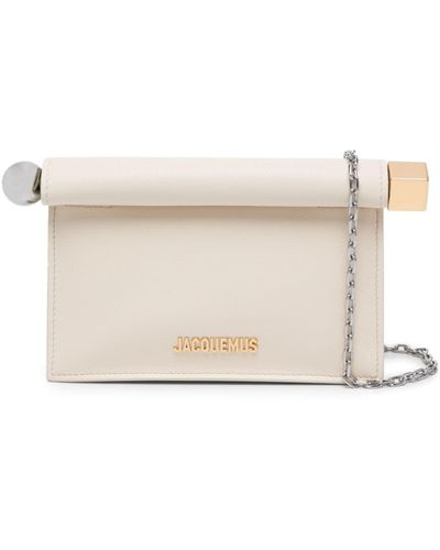 Jacquemus CLUTCH LA PETITE POCHETTE ROND CARRÉ - Neutro