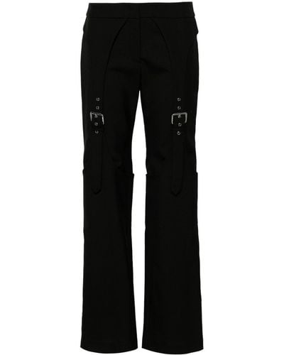 Blumarine Pants With Guêpière Pattern - Black