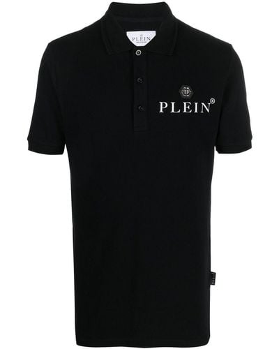 Philipp Plein Logo-plaque Polo Shirt - Black