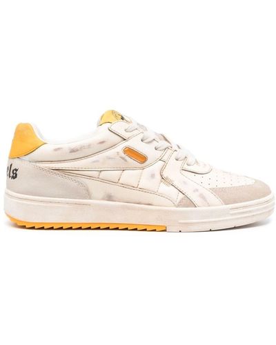 Palm Angels Sneakers Basse University Bianche e Gialle - Bianco