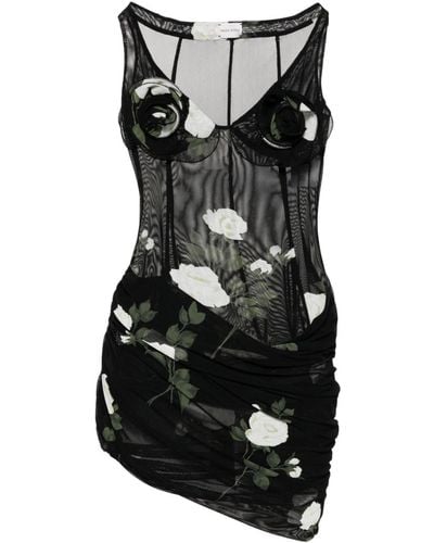 Magda Butrym Dress With Bodysuit - Black