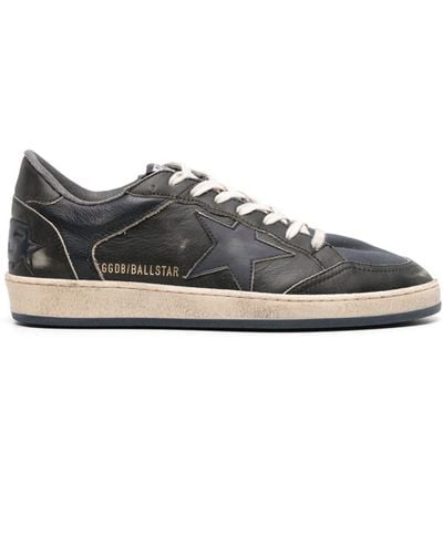 Golden Goose Ball Star Leather Sneakers - Gray