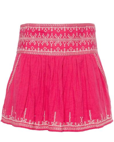 Isabel Marant Picadilia Cotton Mini Skirt - Pink