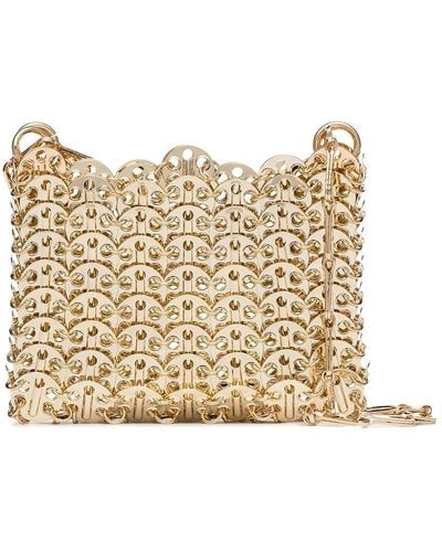 Rabanne Iconic 1969 Nano Shoulder Bag Gold - Natural