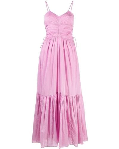 Isabel Marant Giana Cotton Long Dress - Pink