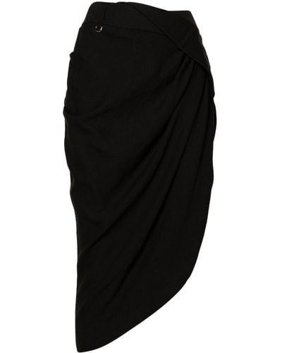 Jacquemus Draped Skirt - Black