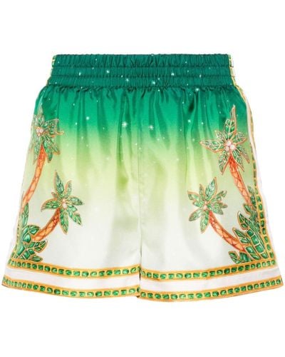Casablancabrand Silk Shorts - Green