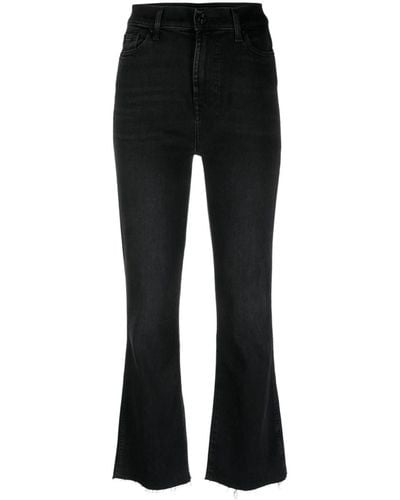 7 For All Mankind Slim Kick High-rise Bootcut Jeans - Black