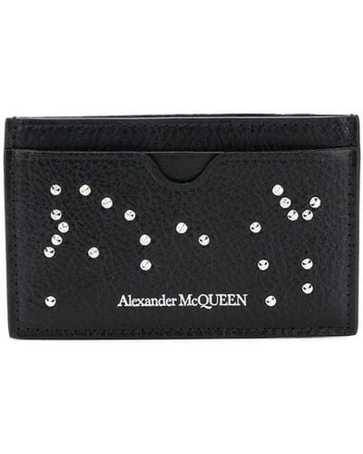 Alexander McQueen Portacarte con decorazione - Nero