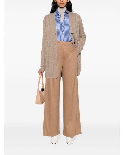 Max Mara Camel Jersey Pants - Multicolour