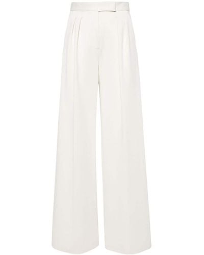 Max Mara Flare Scuba Jersey Trousers - White