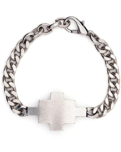 Marcelo Burlon Cross Chunky Chain Link Bracelet - Metallic