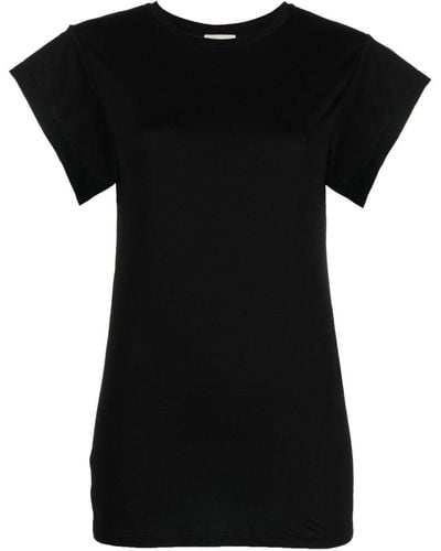 Isabel Marant Slit-sleeves Cotton T-shirt - Black