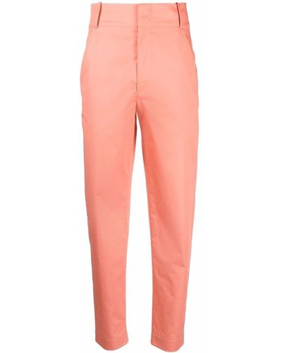 Isabel Marant High Waist Cotton Trousers - Orange