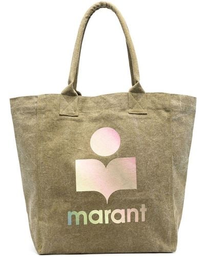 Isabel Marant Maro Logo-print Tote Bag - Green