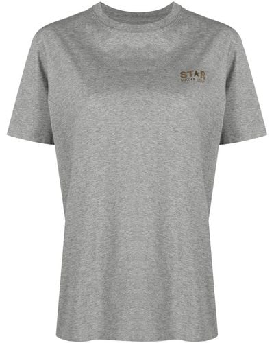 Golden Goose Logo Print T-shirt - Grey