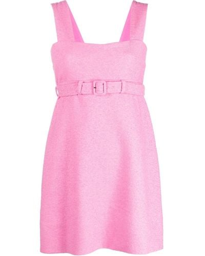 Patou Cotton Blend Tweed Dress - Pink