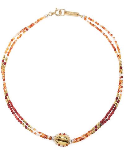 Isabel Marant Malebo Shell-embellished Beaded Necklace - Natural