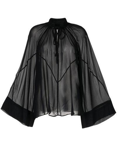 Dondup Top In Voile - Black