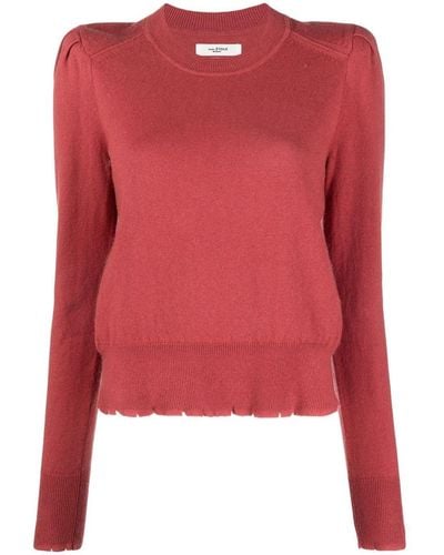 Isabel Marant Wool And Cotton Blend Sweater - Red