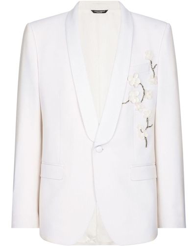 Dolce & Gabbana Appliqué Blazer - White