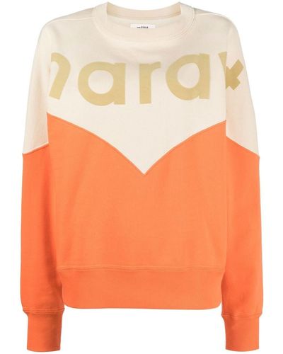 Isabel Marant Logo-print Two-tone Sweatshirt - Orange