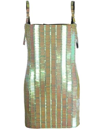 The Attico Sequin Minidress - Green