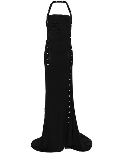 The Attico Long Jersey Dress - Black