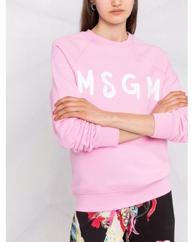 MSGM Cotton Sweatshirt - Pink