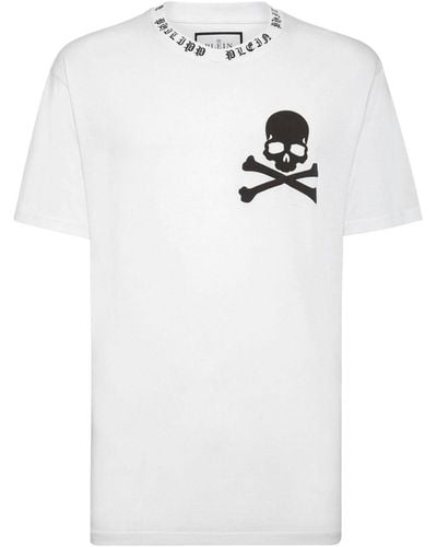 Philipp Plein Skull-print Cotton T-shirt - White
