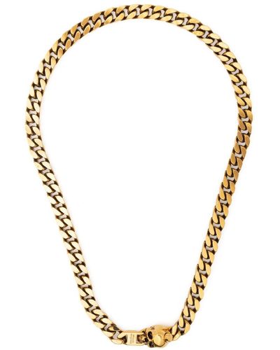 Alexander McQueen Skull Chain Necklace - Metallic