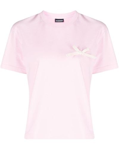Jacquemus Noeud Cotton T-shirt - Pink
