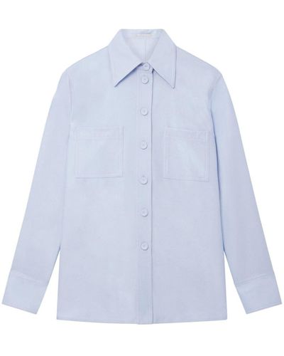 Stella McCartney Pointed-collar Flannel Shirt - Blue