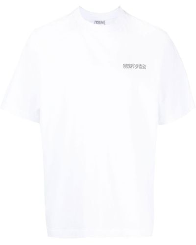 Marcelo Burlon T-shirt con stampa a croce bianca - Bianco