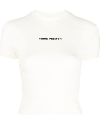 Heron Preston Chest Logo Crop T-shirt - White