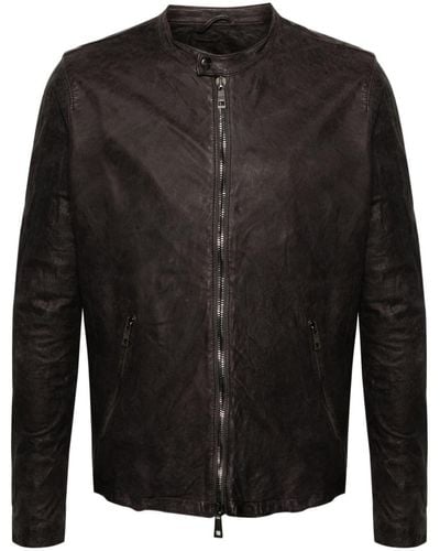 Giorgio Brato Leather Jacket - Black