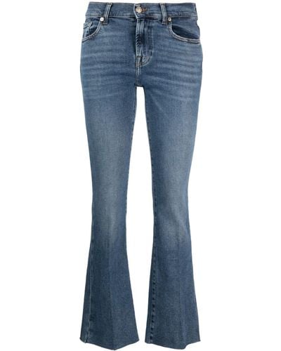 7 For All Mankind Logo-patch Bootcut Jeans - Blue