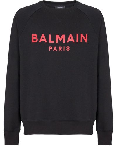 Balmain FELPA LOGO - Nero