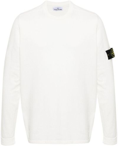 Stone Island Compass Logo Sweatshirt - White