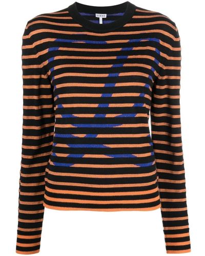 Loewe Striped Sweater - Blue