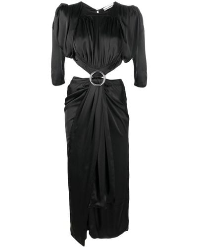 Rabanne Black Cut-out Detail Short-sleeve Dress